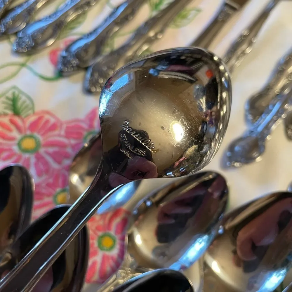 Marseille’s Vintage Flatware Rose Pattern Made in Japan Gorgeous Flatware